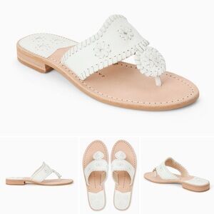 Jack Rogers Women’s Palm Beach Flats White 8.5M NEW
